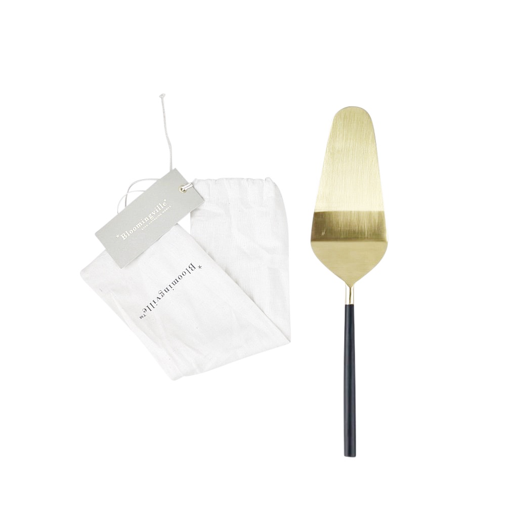 Tortenheber Amine Edelstahl Gold Schwarz B 7 x L 28 cm