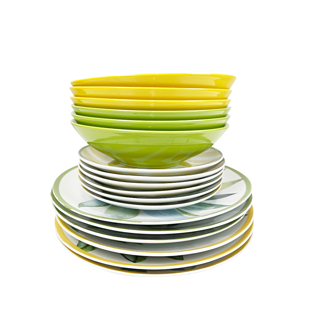 Geschirr-Set Botaniquet tropisches Design 18-tlg.