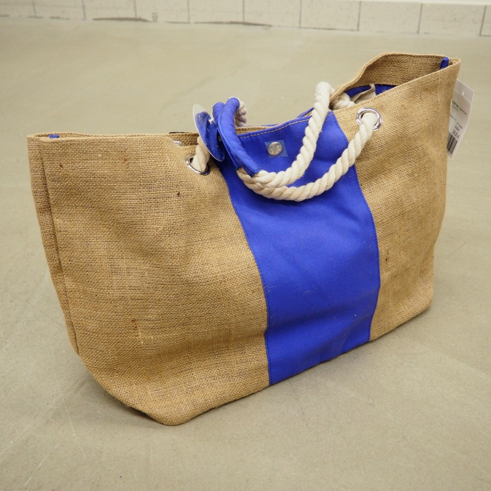 Tragetasche Deck Jute Natur/lila B 54,5cm H 31cm