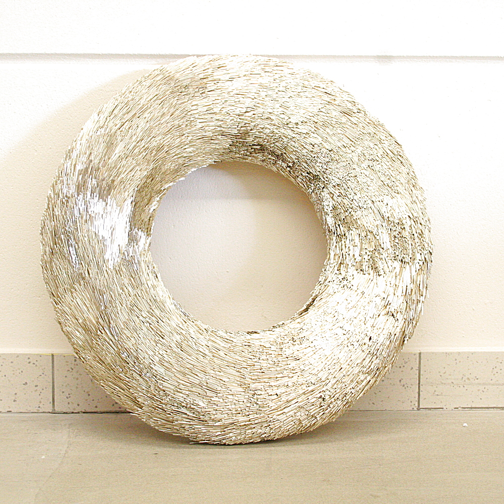 Deko Kranz Ø 60cm champagner gold Metallic Look