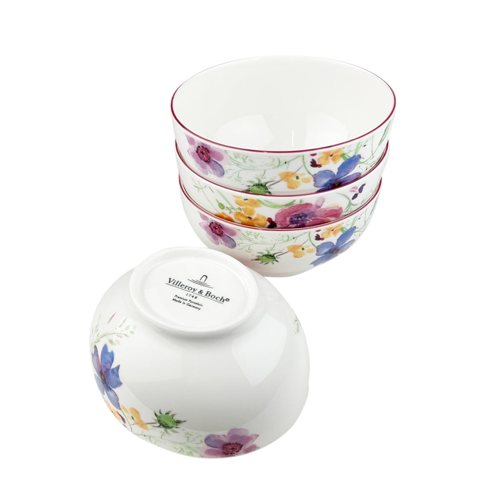 4x Müslischalen Mariefleur Floral Blumen je 750 ml