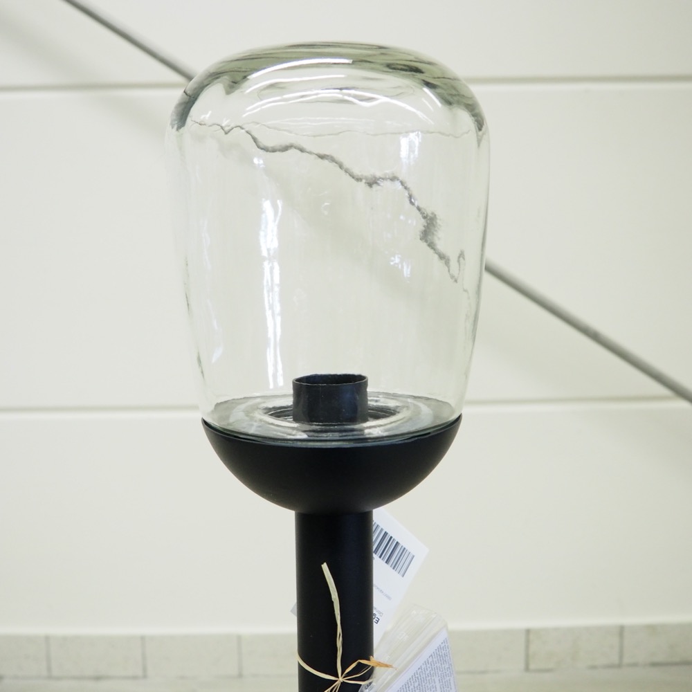 Außen-Stehleuchte Donatori Ø 16 x H 99 cm schwarz Alu Glas