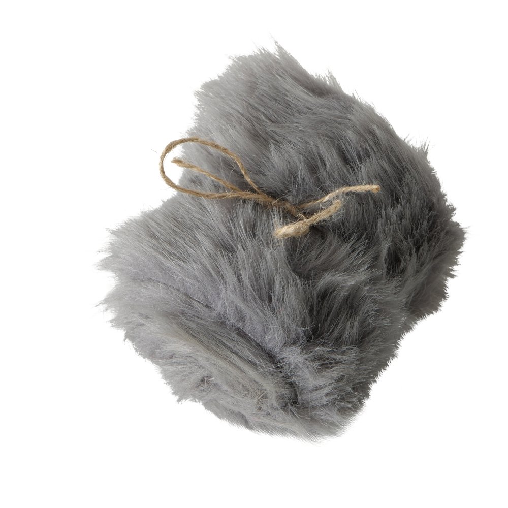 Tischläufer Fluffy L ca. 100 cm grau Kunstfell