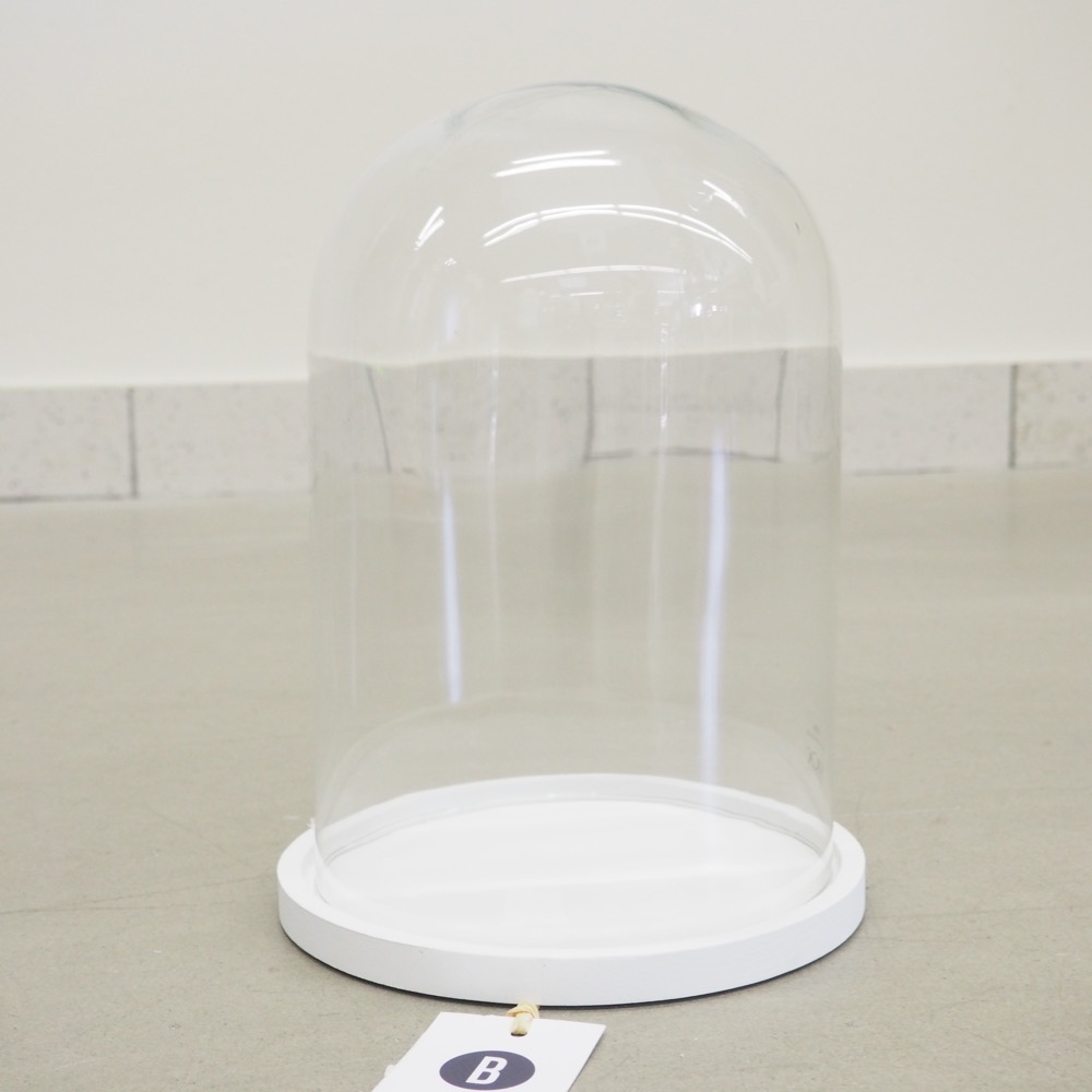 Glasglocke Hella Glosche Glashaube Weiß H 30 cm