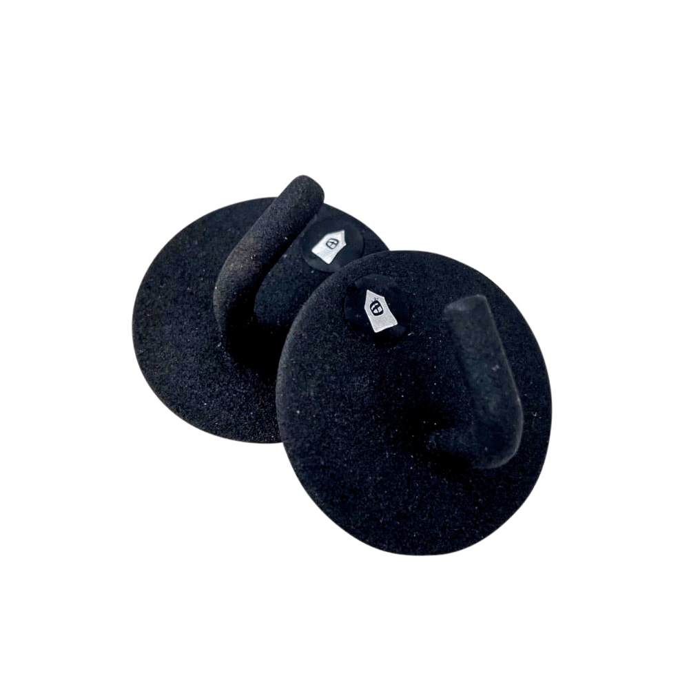 Metall-Wandhaken Lema 2 Stück Aluminium Schwarz Ø 6 x T 5 cm