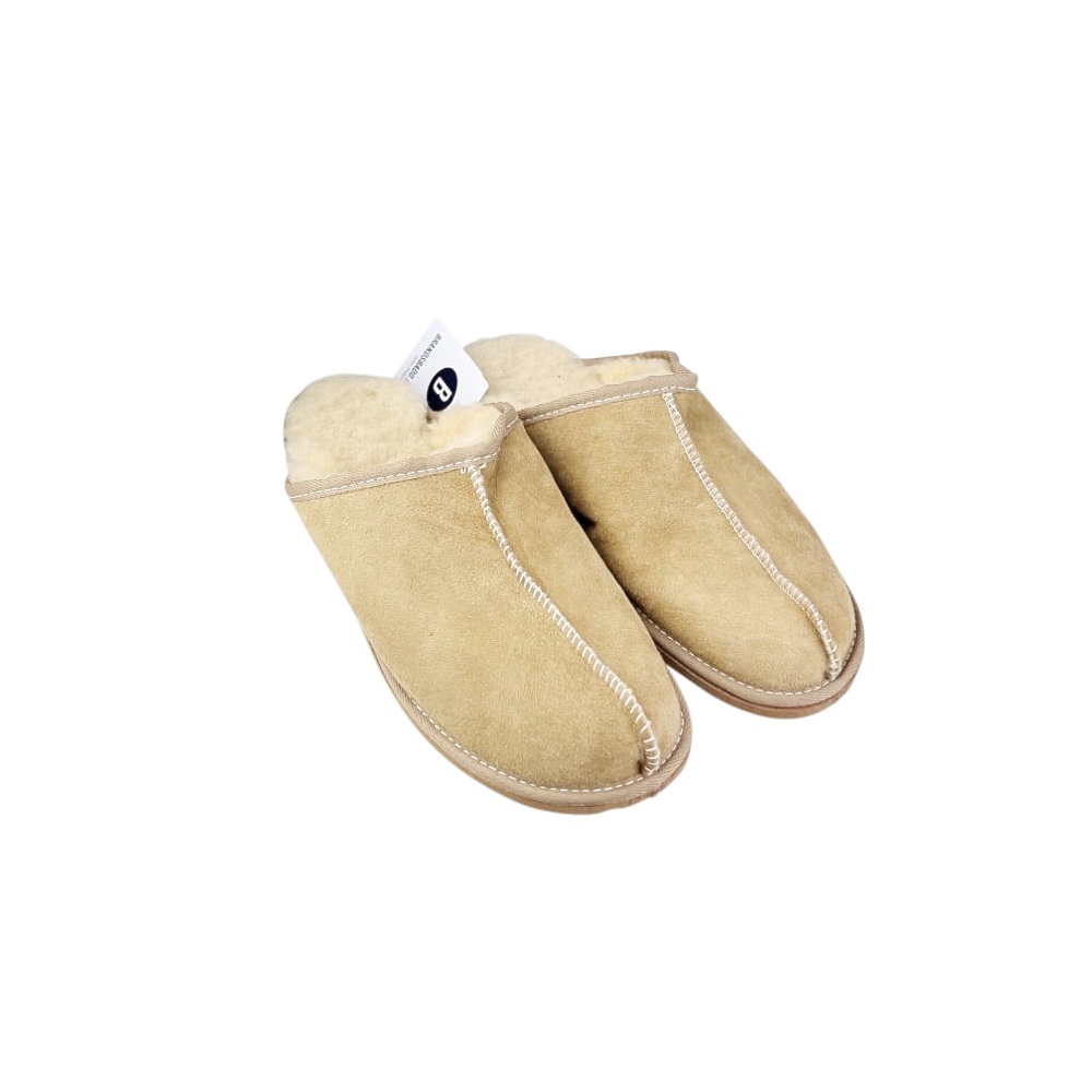 Heren Pantoffels Camel 44/45 Lammfell