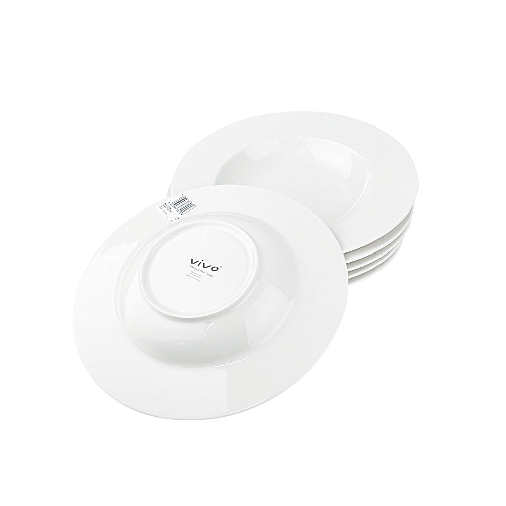 6 Suppenteller Basic White Premium-Porzellan Ø 24 cm H 4 cm
