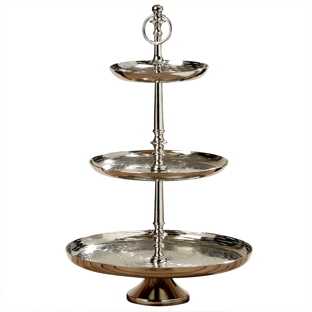 Deko-Etagere Ties H 50 cm Aluminium silber