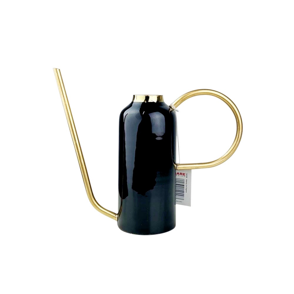 Handgefertigte Gießkanne Elegance schwarz goldfarben