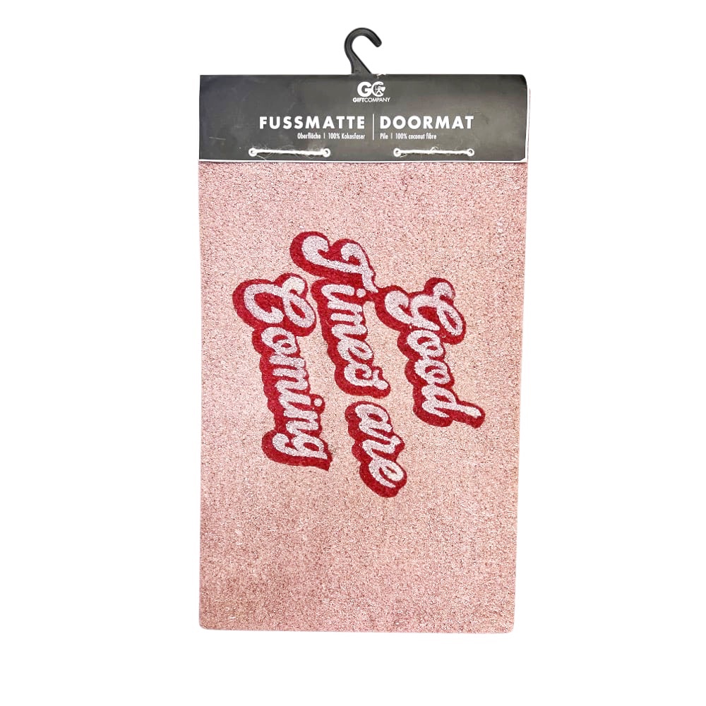 Fußmatte Good Times Vinyl Kokosfaser Rosa