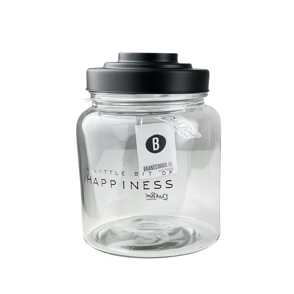 Aufbewahrungsglas Happiness Glas Metall