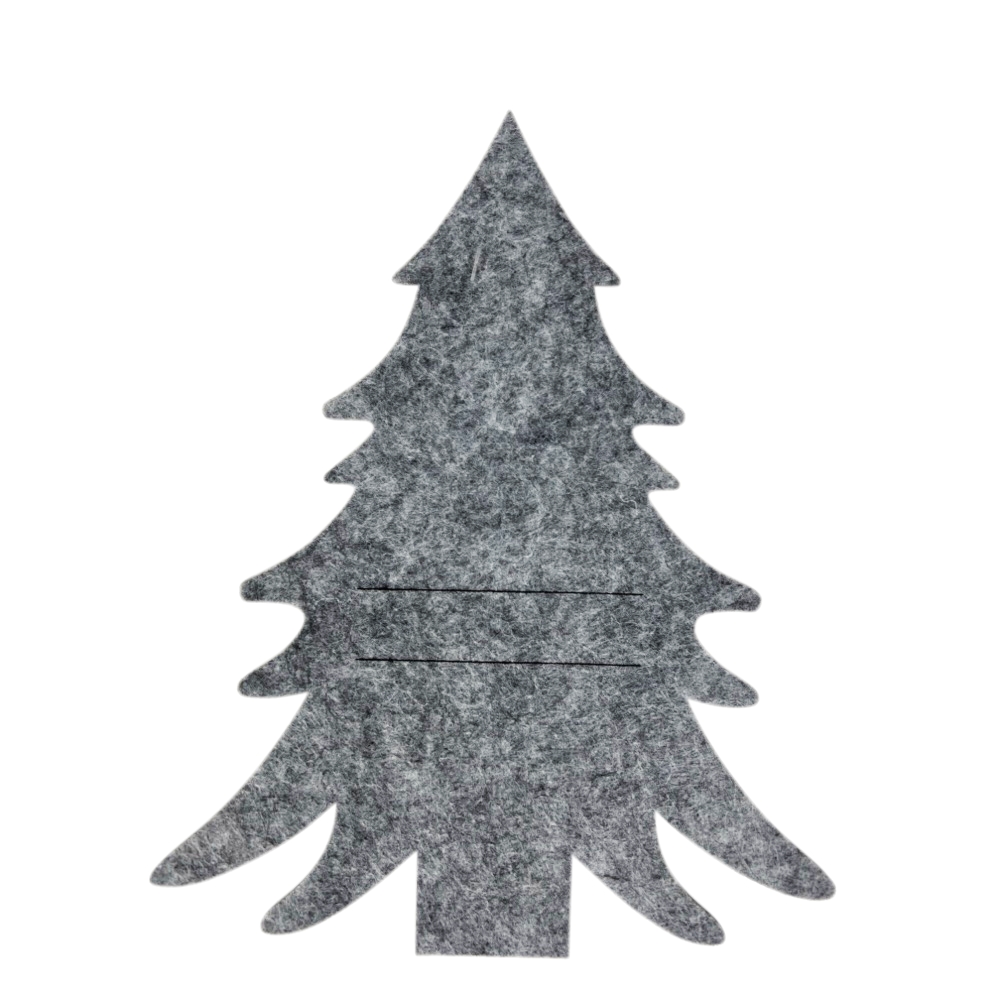 Besteckhalter-Set 4-tlg. X-Mas-Tanne ca. L23 cm Grau