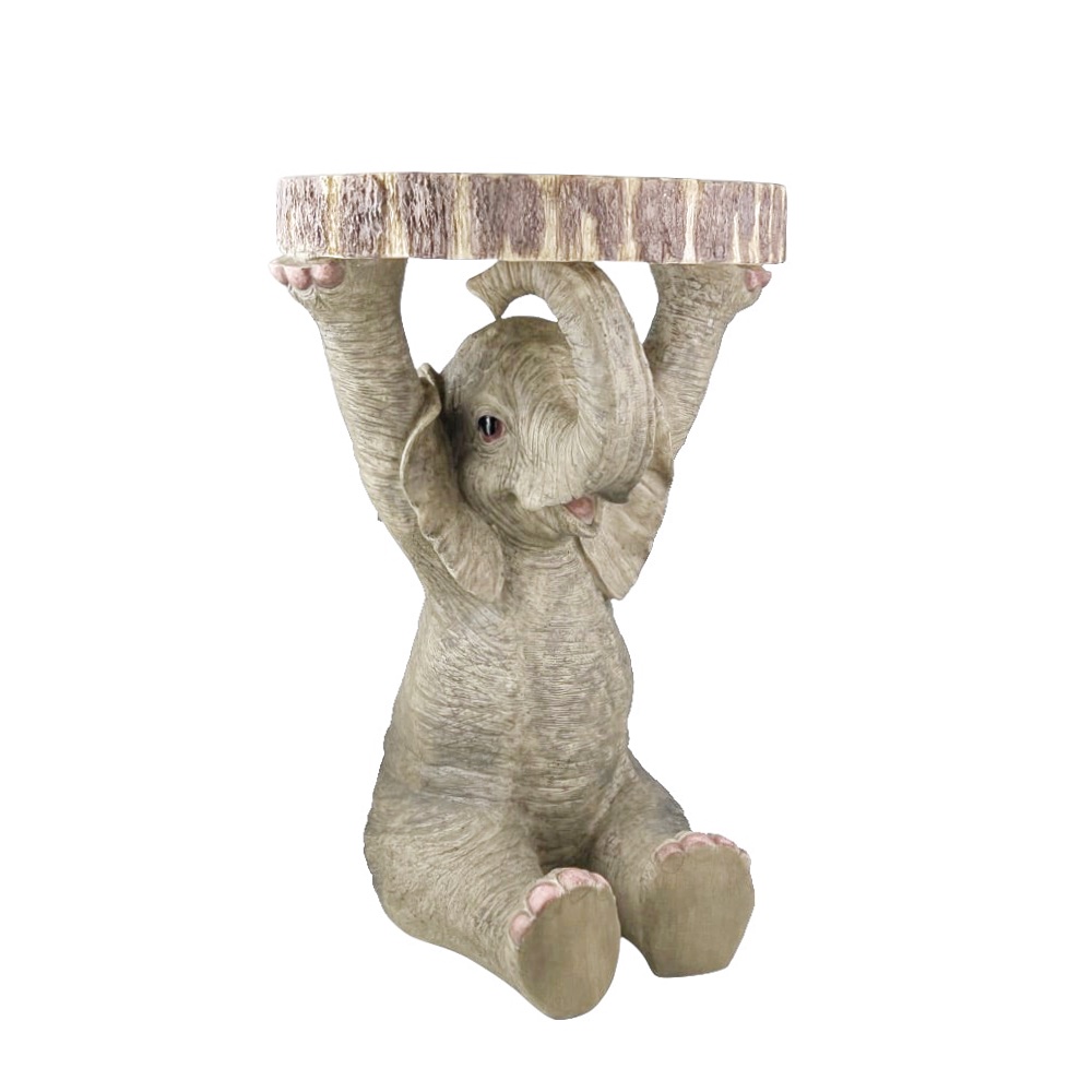 Beistelltisch Elefant Kunstharz 36x54x Ø 33 cm