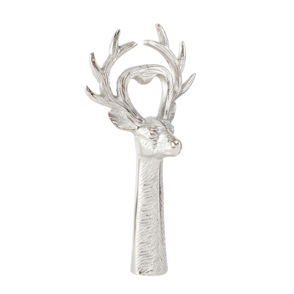 Flaschenöffner Terlan Hirsch H 5 cm L 17 cm Aluminium silber