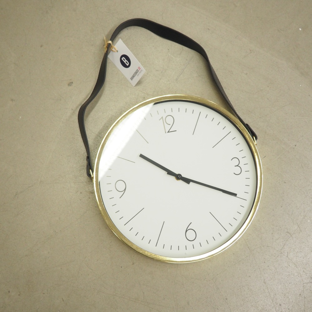 Wanduhr Ella rund Eisen Uhr Ø 33cmx4cm goldfarben batteriebetrieben