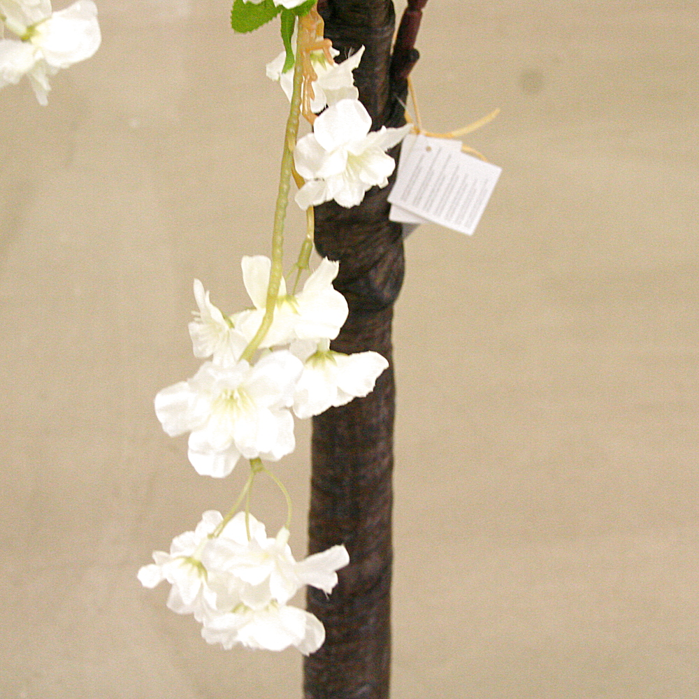 Kunstpflanze Kirschbaum Polyester Kunststoff weiss ca. H180 cm
