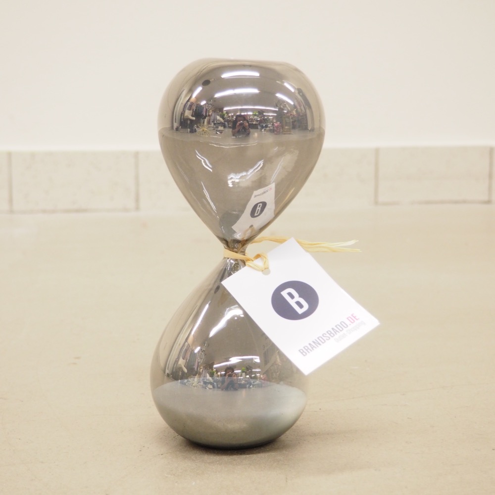 Sanduhr Eclectic Glas grau Ø 10 cm H 24 cm