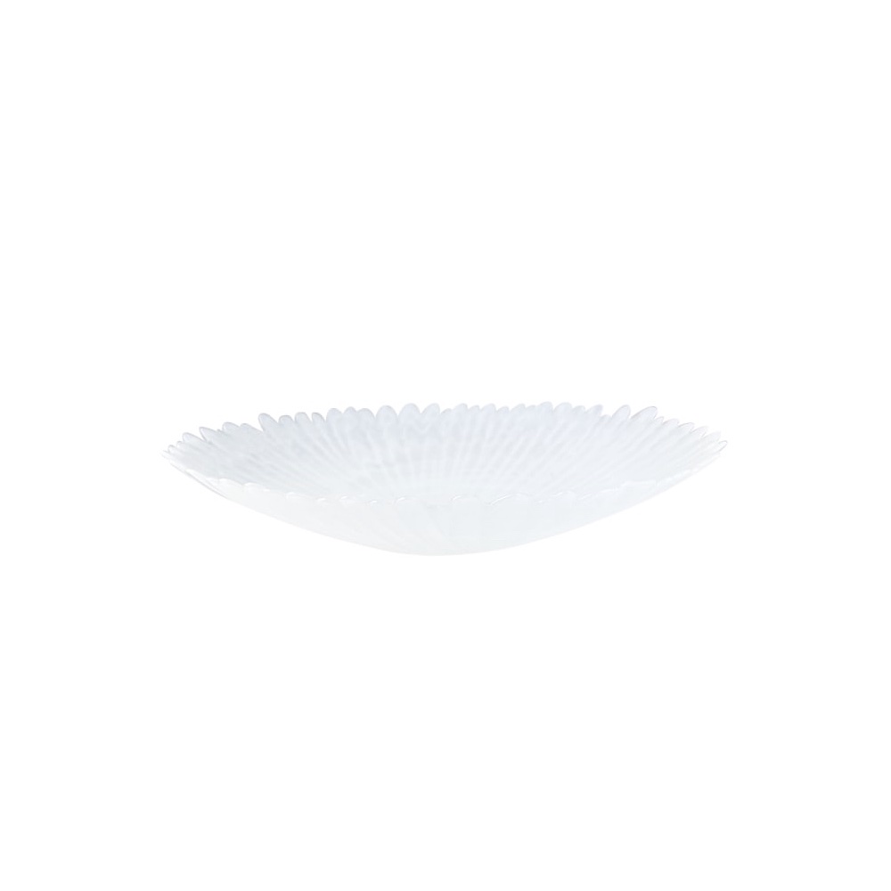 Glas-Servierschale Fleur Ø 38 cm Weiß Rund