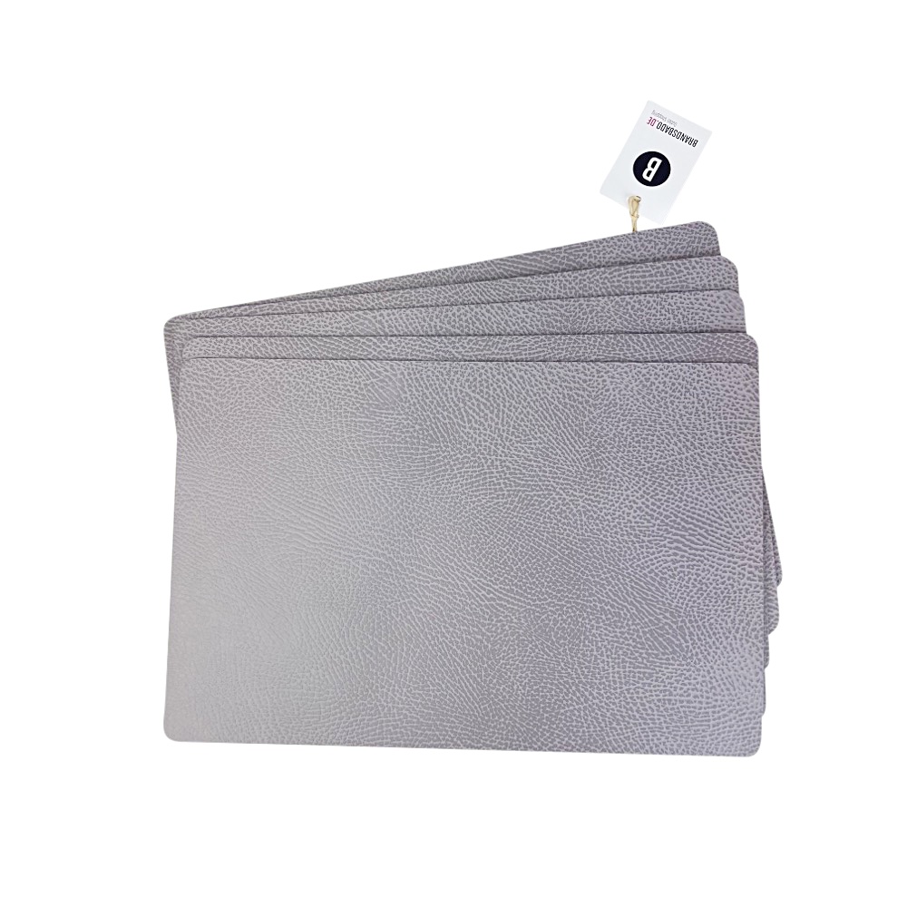 6 x Platzsets Table Top Deko Clean Unterlage Grau Taupe