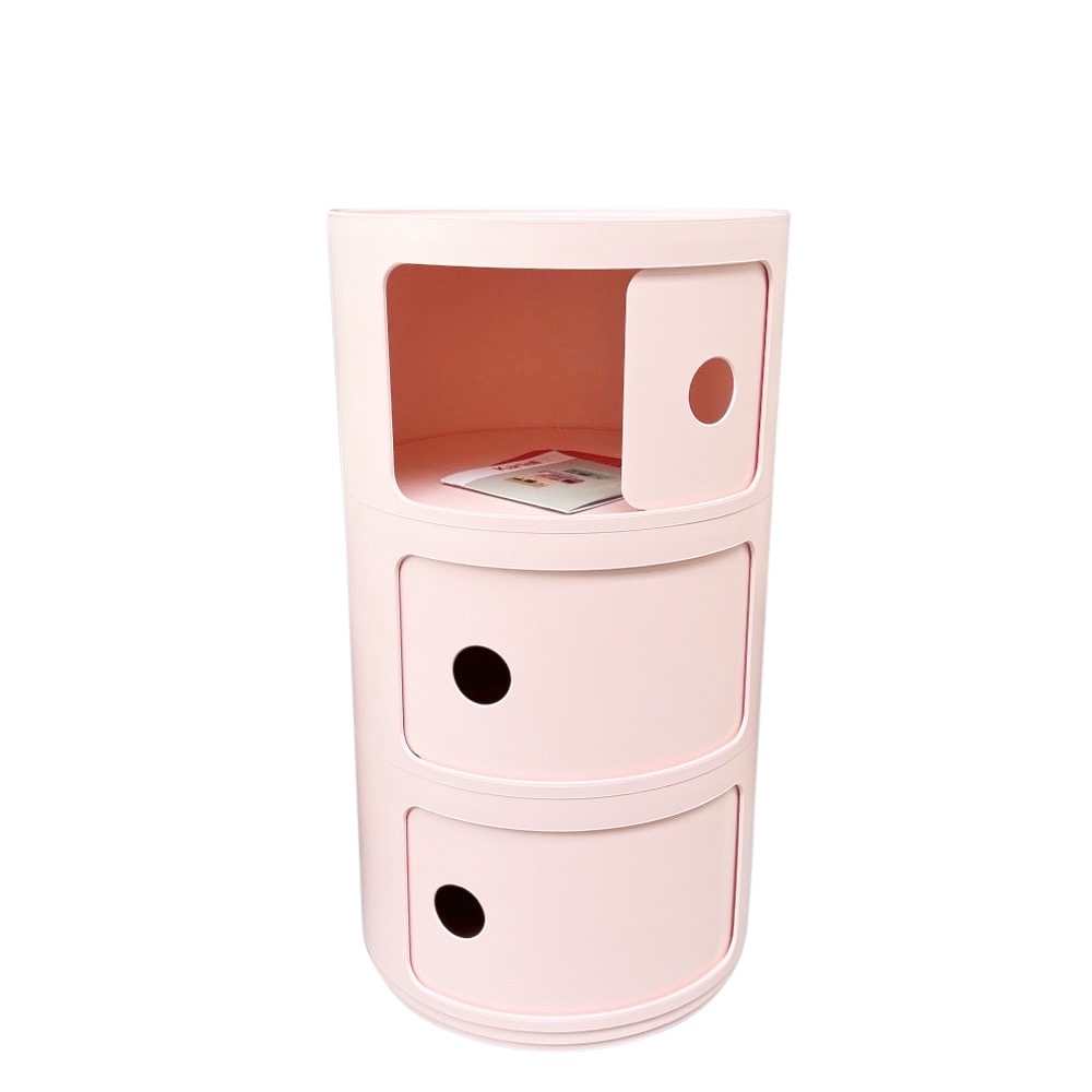 Design Container Componibili Bio-Kunststoff 3 Elemente rosa