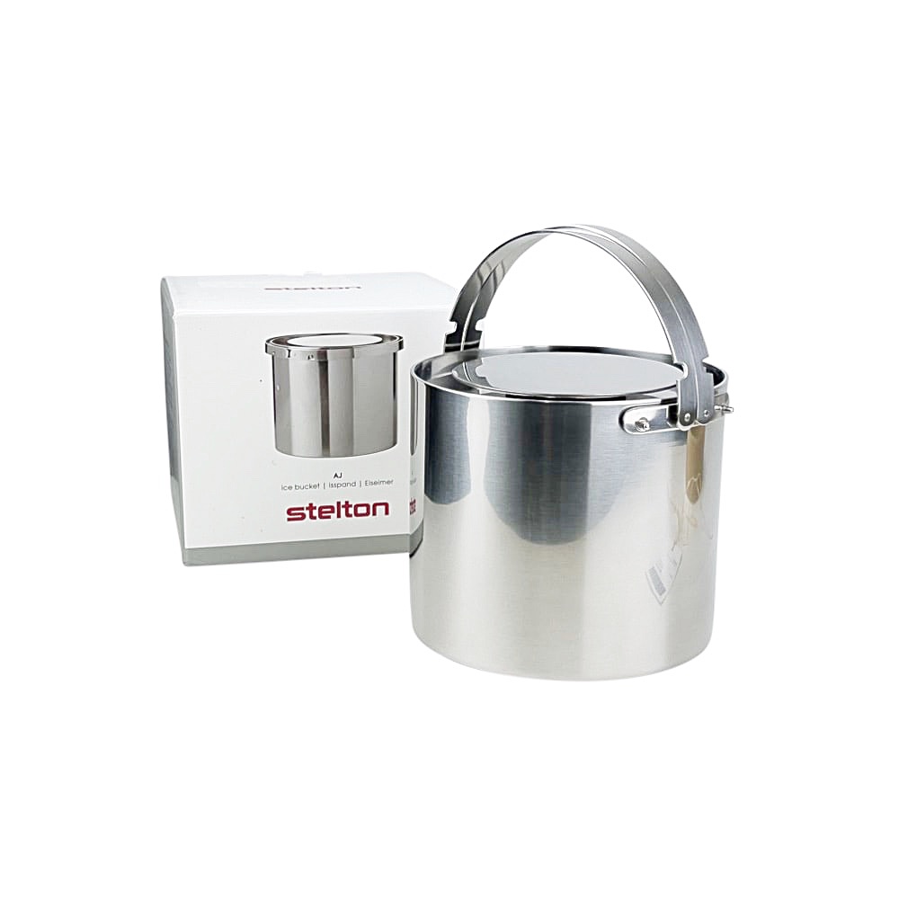 Eiseimer Arne Jacobsen Edelstahl Ø 13 x H 11 cm Silber
