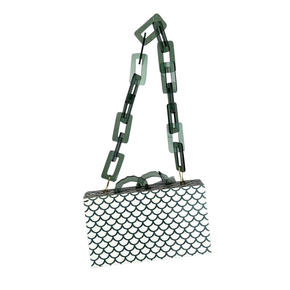 Handtasche Liesel Mangoholz Weiß Grün