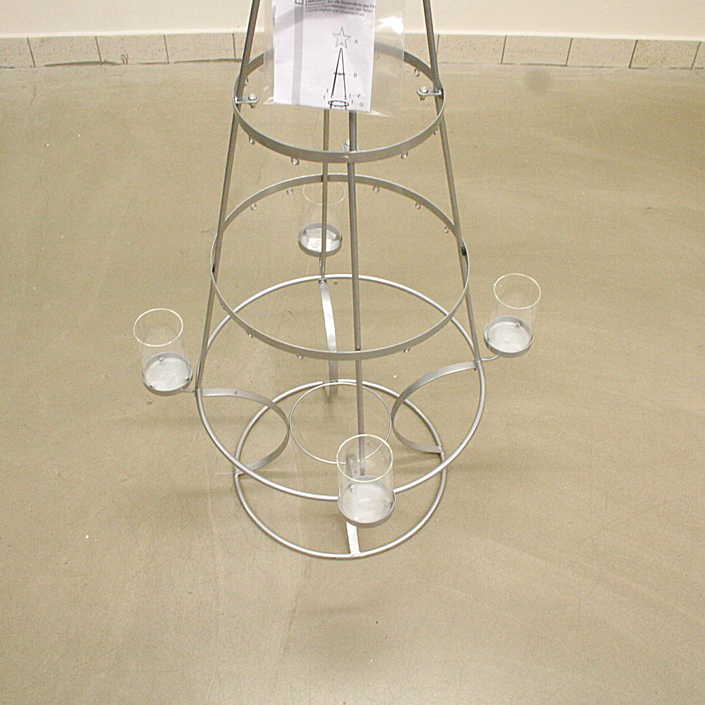 Deko Objekt Weihnachtsbaum Metall/ Glas, ca. H150 cm