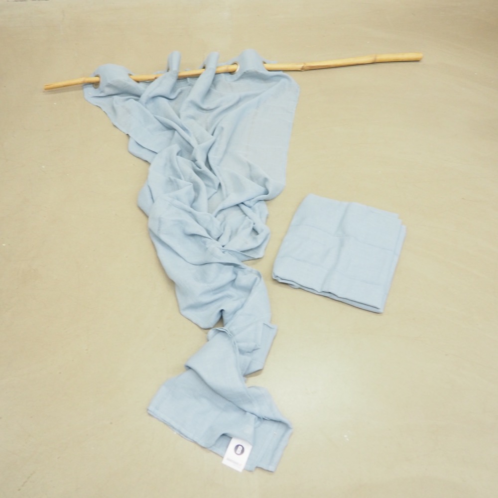 Vorhänge Julie 2 Stück B 140 x L 280 cm Blau-grau Gardinen-Set