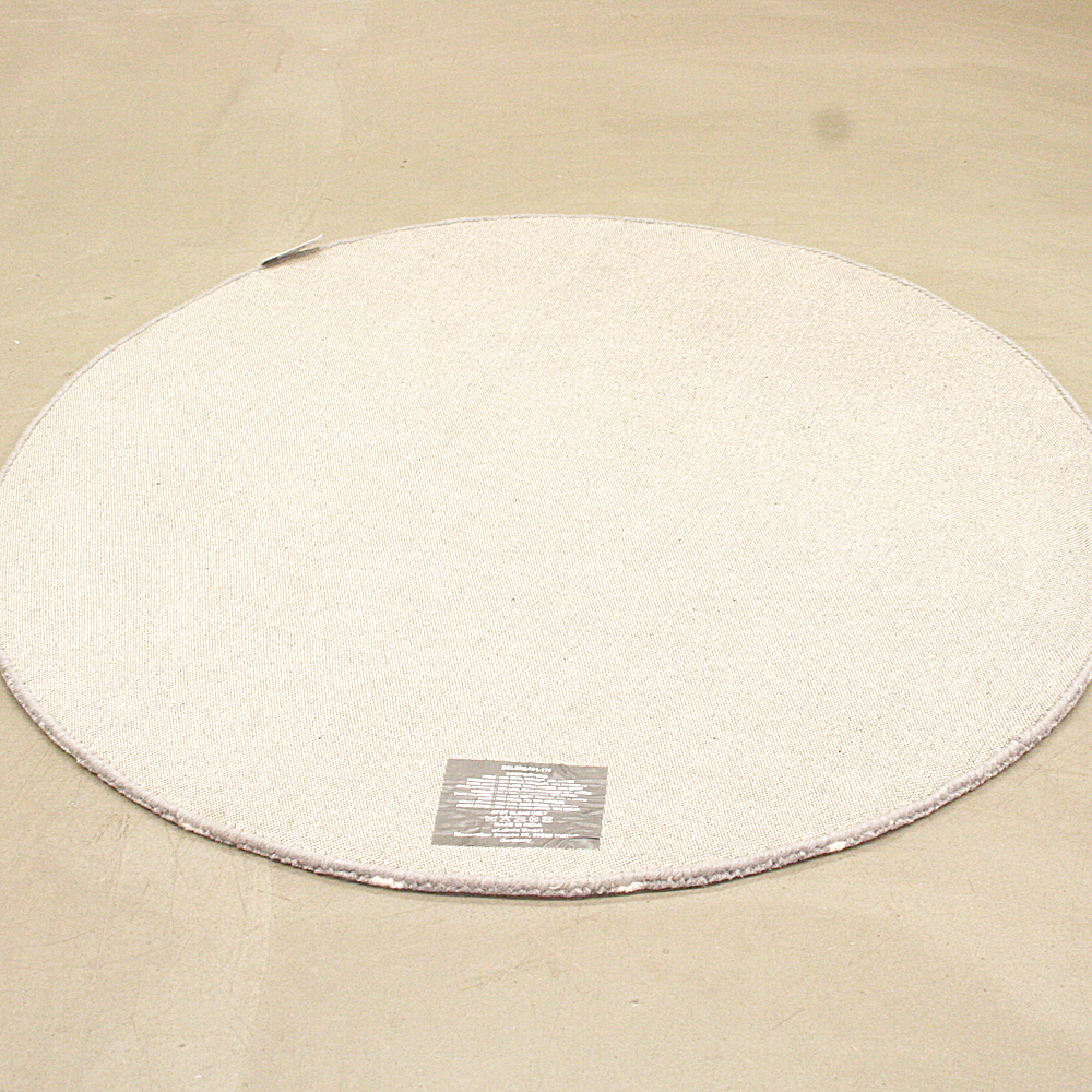Handgetufteter Wollteppich Wild Cat Ø 120 cm rund grau creme