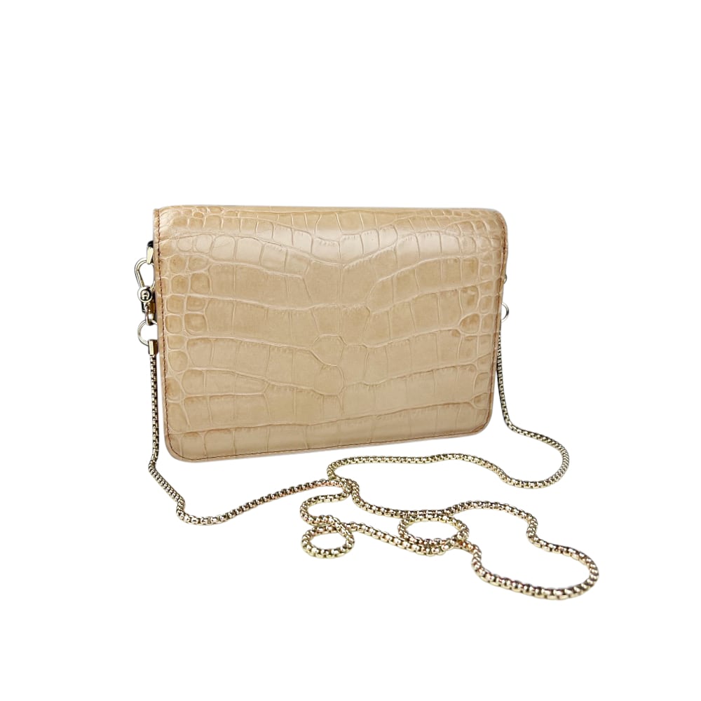 Leder-Geldbörse On Chain Kette Reed Green