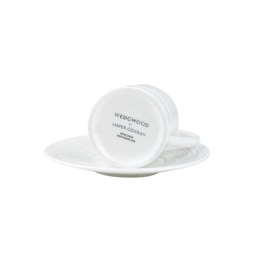 2 x Fine-Bone-China-Espressotassen Jasper Conran Strata mit Untertassen
