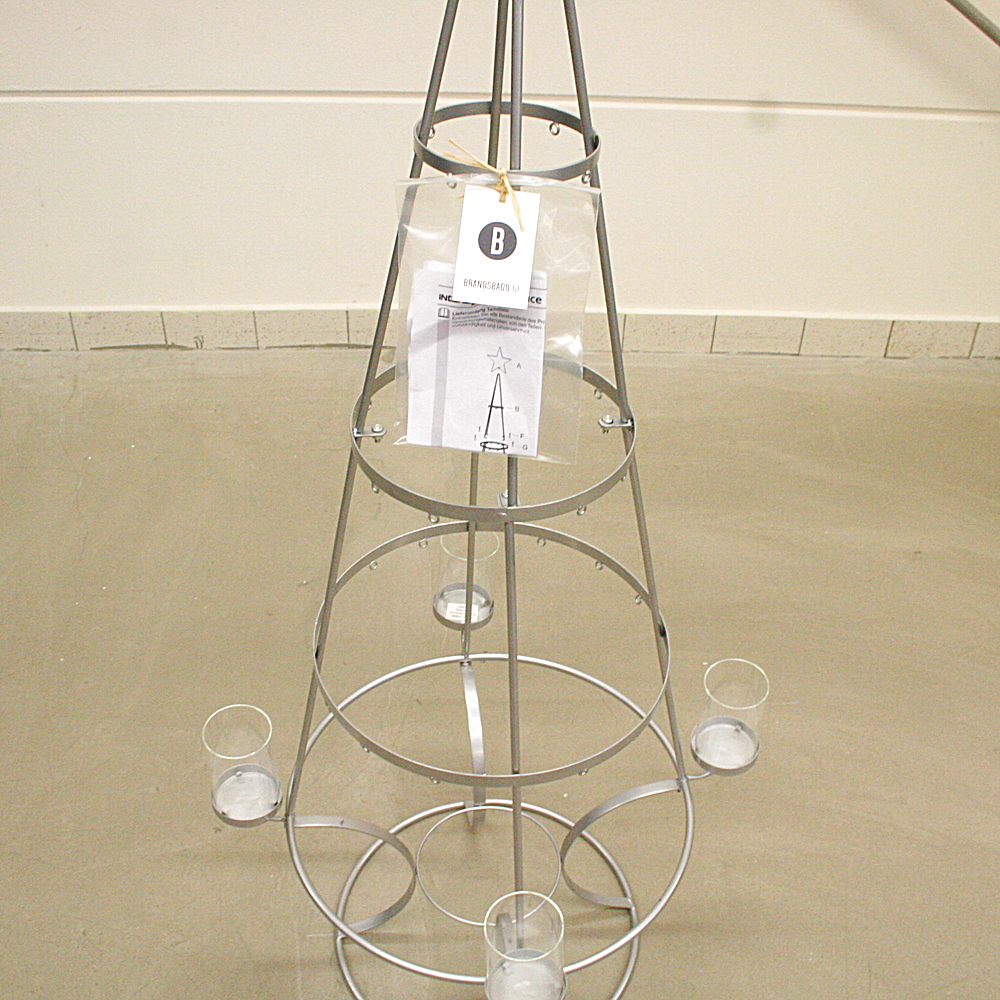 Deko Objekt Weihnachtsbaum Metall/ Glas, ca. H150 cm