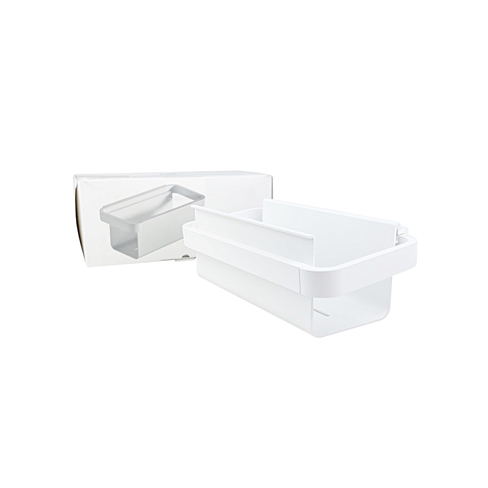 Kleines Bad-Wandregal Rim Metall weiss