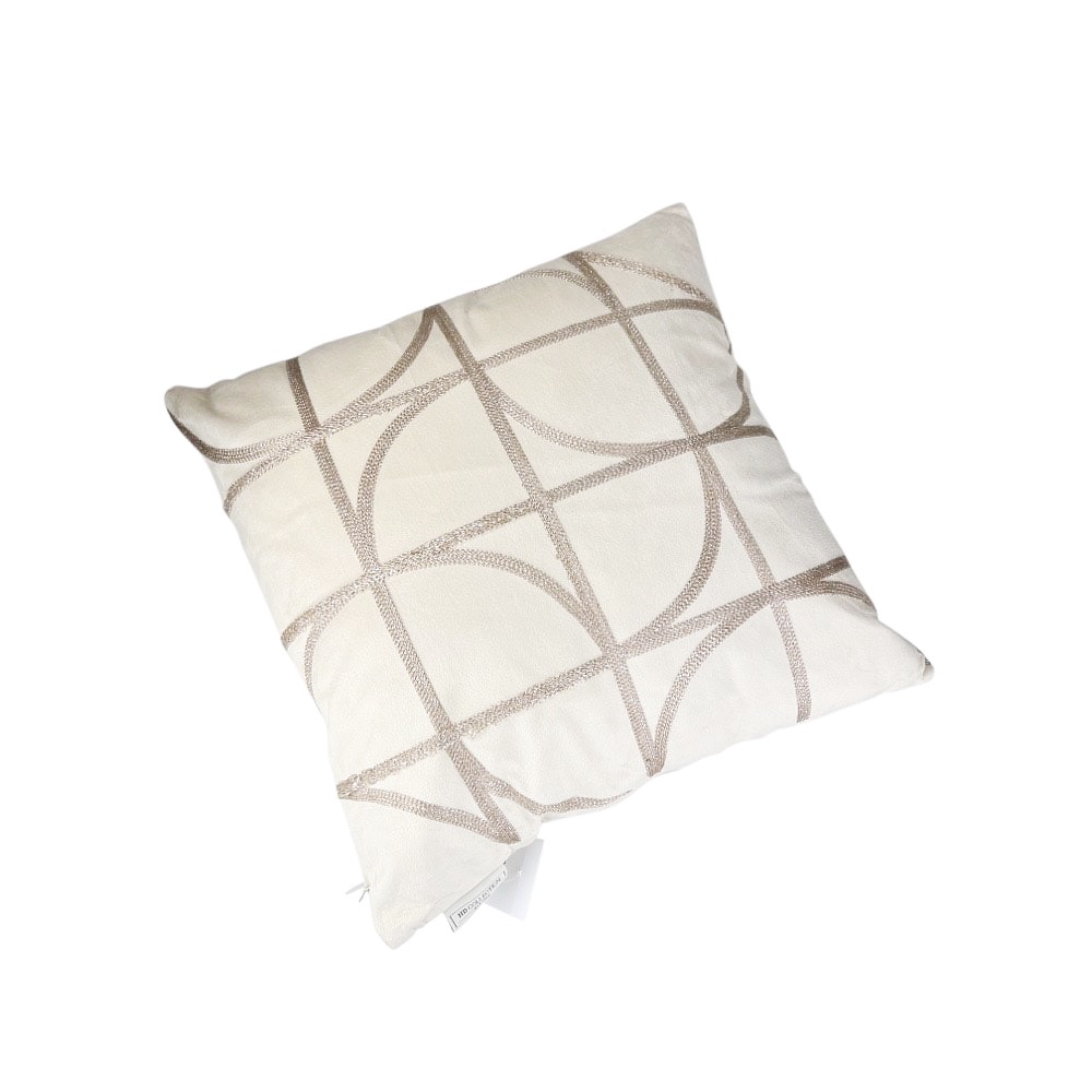 Besticktes Samt-Kissen Geometric Inlett Polyestersamt