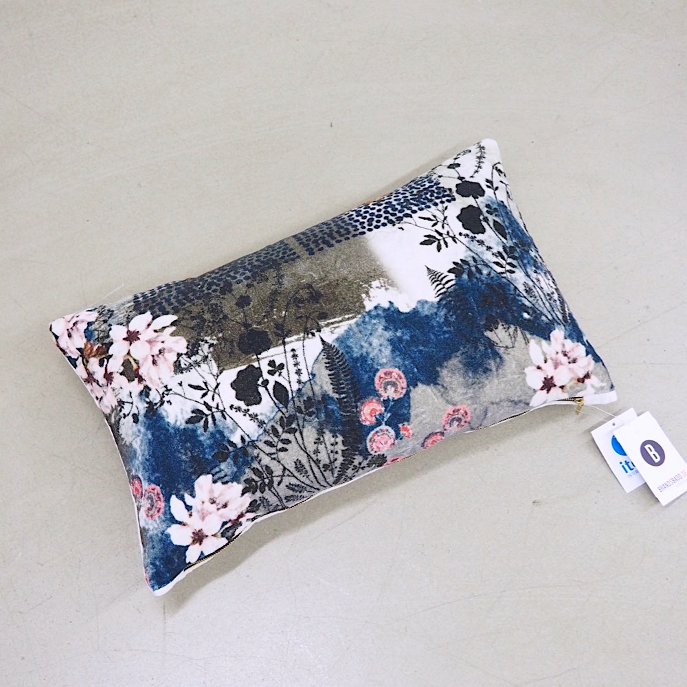 Kissen Clea Blau Grau 50 x30 cm