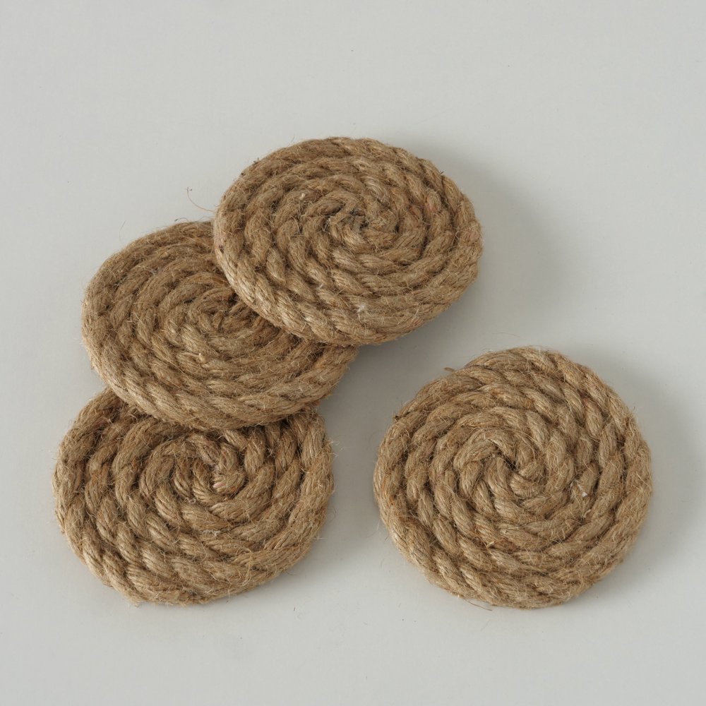 4x Untersetzer Docks 4-tlg. 10cm Jute Natur