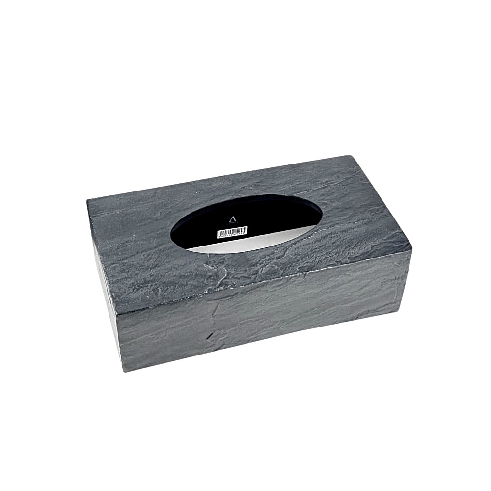 Kosmetiktuchbox Slate Schiefer-Optik B 26 x H 9 Polyresin