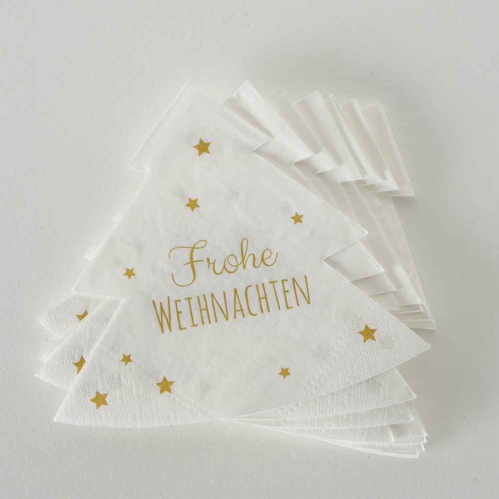 Servietten Tanny 12 tlg. 2 sort. Mehrfarbig, Spruch/Text Weihnachten