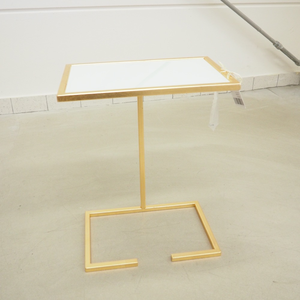 Beistelltisch Emma Goldfarben Glasplatte