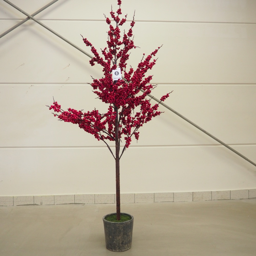 Kunstpflanze Berry Gingar ca. H170 cm Ø86 cm rot Deko