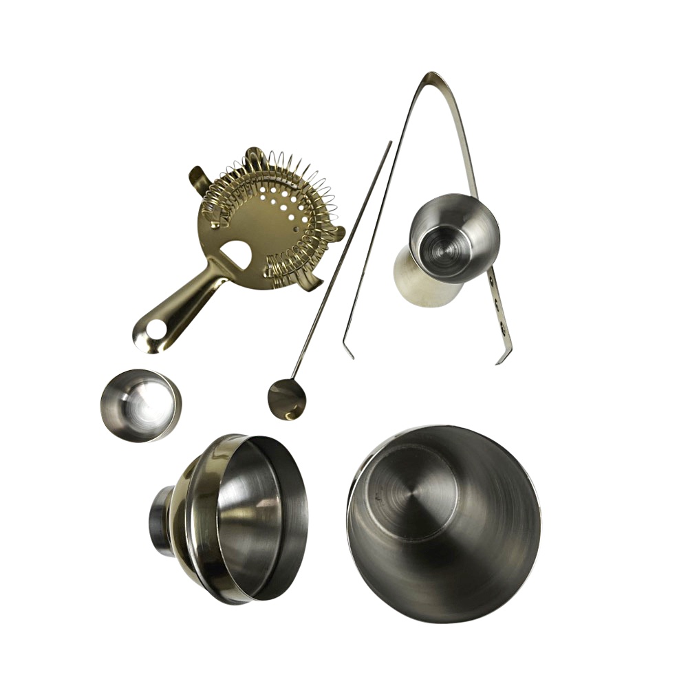 Cocktail-Shaker-Set Leur in Gold, 5-tlg.