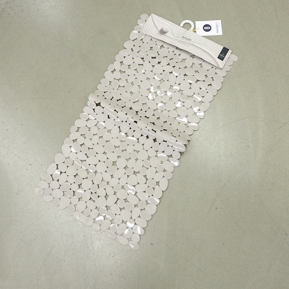 Badematte Pebble ca. L 69 x B 36 cm Grau