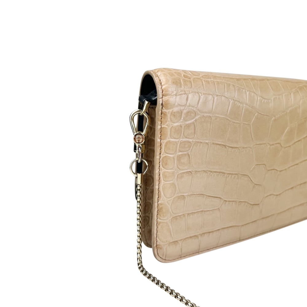 Leder-Geldbörse On Chain Kette Reed Green