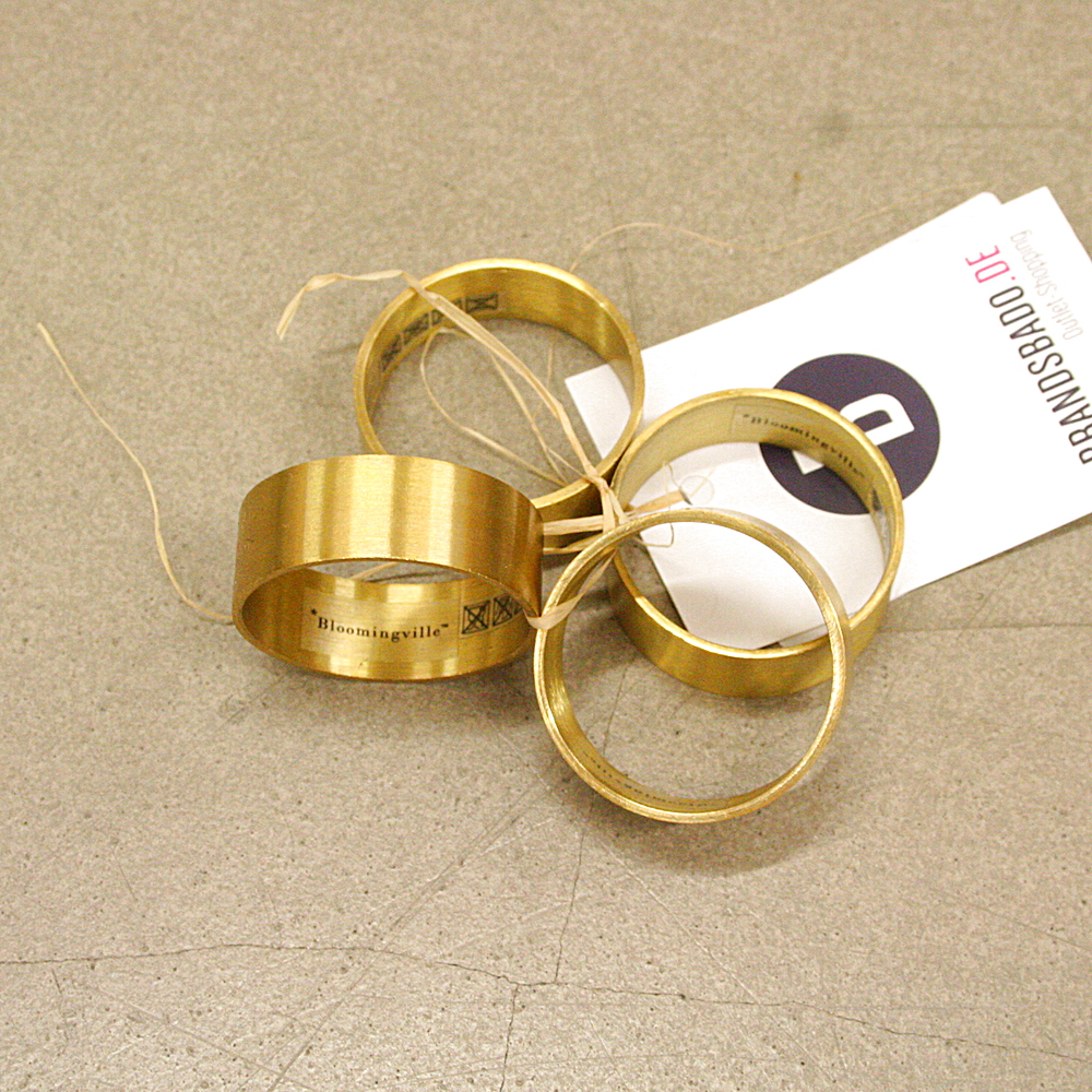 Serviettenringe Ronja 4 Stück goldfarben Messing, Ø 5 cm