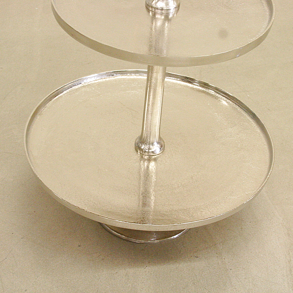 Deko-Etagere Nobel Aluminium bis Ø ca. 48cm silber