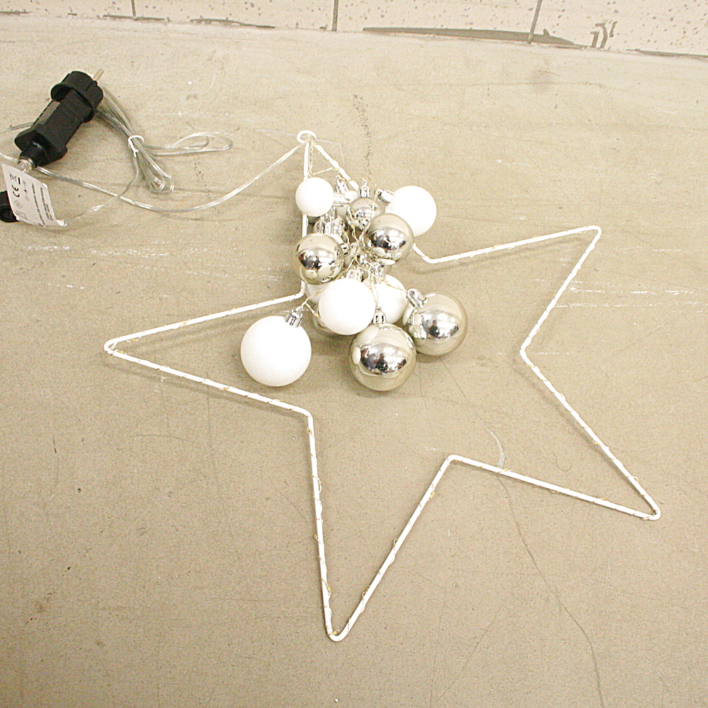 LED-Deko Objekt Starlight silber beleuchtet ca. Ø41 cm