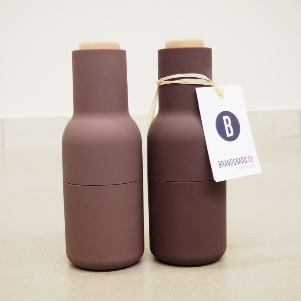 Gewürzmühlen-Set Bottle Grinder 2-tlg. Ø 8 cm H 21 cm Kunststoff Holz