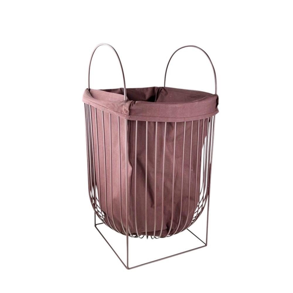 Wäschekorb Arild Aubergine Eisen 100% Polyester