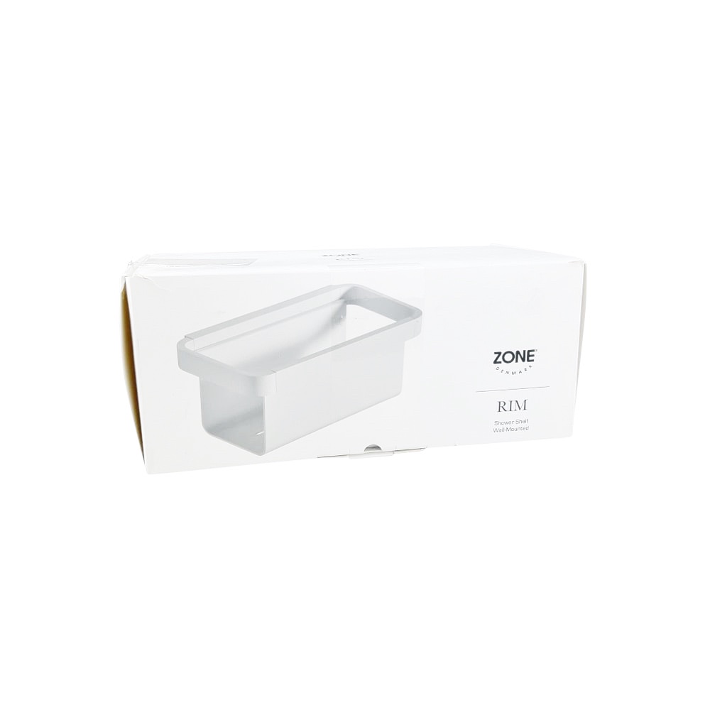 Kleines Bad-Wandregal Rim Metall weiss