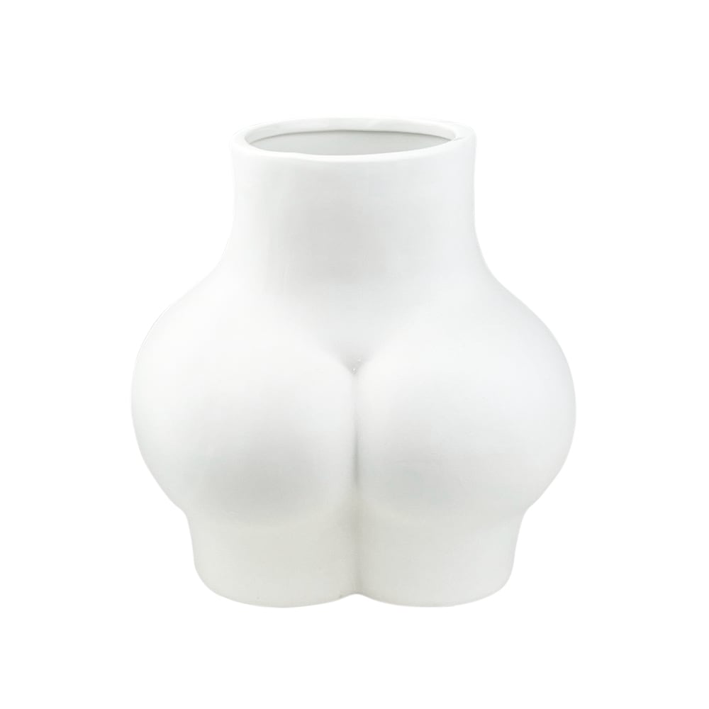 Design-Vase Avaji Weiß Keramik